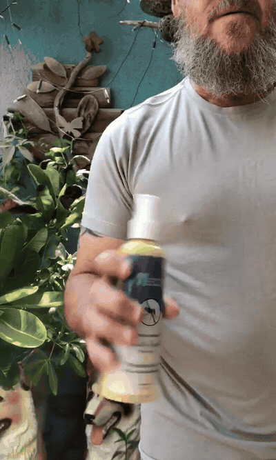 MOZZI bottle being shaken from side to side